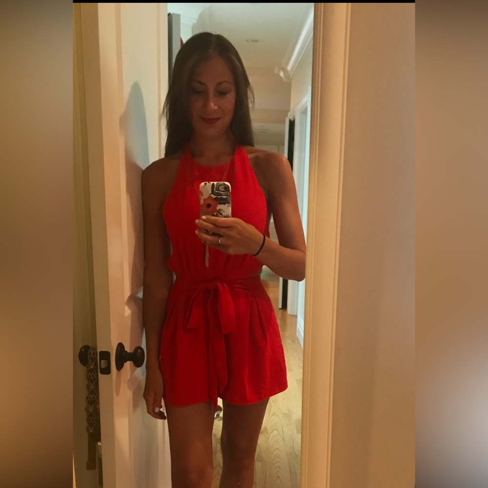 Adorable red romper!